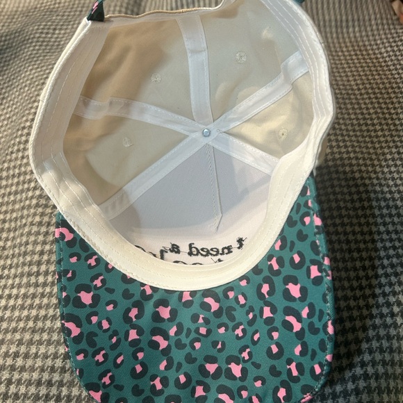 Zenana Outfitters Cream and Green Leopard Print Cap - Picture 4 of 5